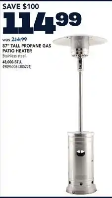 RONA 87 TALL PROPANE GAS PATIO HEATER offer