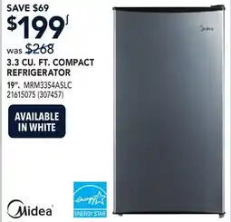 RONA 3.3 CU. FT. COMPACT REFRIGERATOR offer