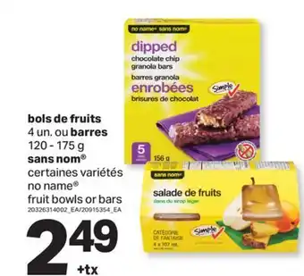 L'Intermarché BOLS DE FRUITS BARRES | FRUIT BOWLS OR BARS, 120 - 175 G offer