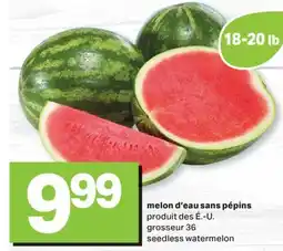 L'Intermarché MELON D'EAU SANS PÉPINS | SEEDLESS WATERMELON, Grosseur 36 offer
