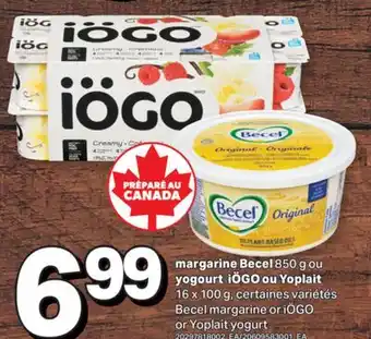 L'Intermarché MARGARINE, 850 G OU YOGOURT, 16 X 100 G | MARGARINE OR YOGURT offer