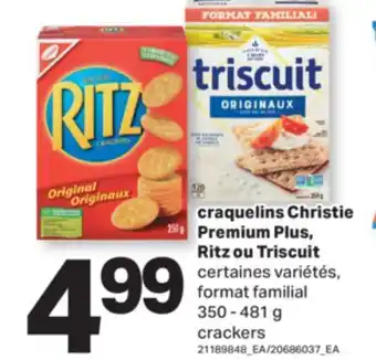 L'Intermarché CRAQUELINS CHRISTIE PREMIUM PLUS, OU TRISCUIT | CRACKERS, 350 - 481 G offer