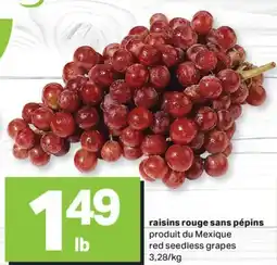 L'Intermarché RAISINS ROUGE SANS PÉPINS | RED SEEDLESS GRAPES offer
