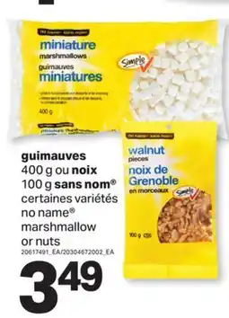 L'Intermarché GUIMAUVES, 400 G OU NOIX, 100 G | MARSHMALLOW OR NUTS offer