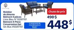 Walmart Belmont 4-Piece Conversation Set 3 offer
