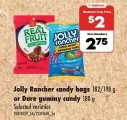Real Canadian Superstore Jolly Rancher candy bags or Dare gummy candy offer