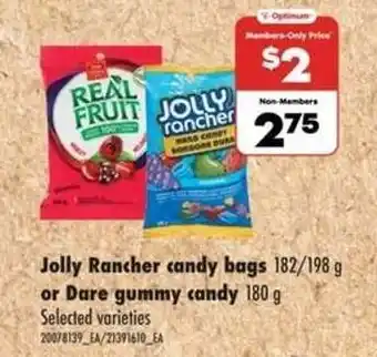 Real Canadian Superstore Jolly Rancher candy bags or Dare gummy candy offer