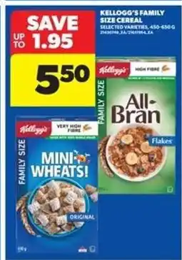 Real Canadian Superstore KELLOGG’S FAMILY SIZE CEREAL offer