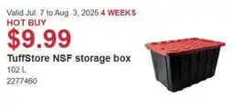 Costco TuffStore NSF storage box offer