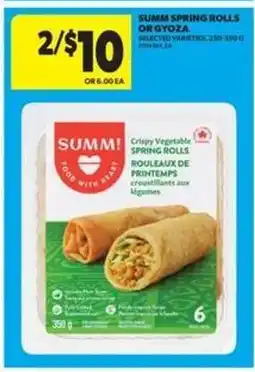 Real Canadian Superstore SUMM Spring Rolls or Gyoza offer