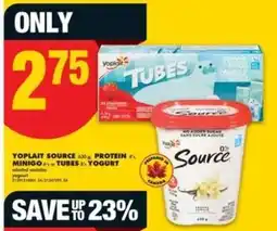 No Frills Yoplait Source, Minigo, Tubes Yogurt offer
