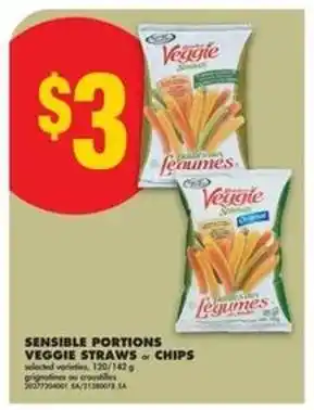 No Frills Sensible Portions Veggie Straws or Chips offer