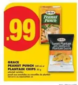 No Frills GRACE PEANUT PUNCH or PLANTAIN CHIPS offer