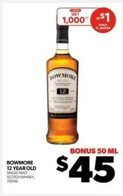 Real Canadian Liquorstore Bowmore 12 Year Old offer