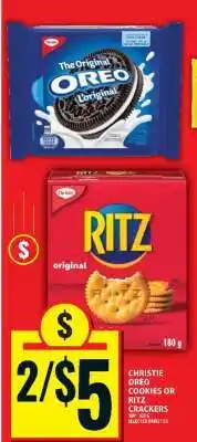 Food Basics Christie Oreo Cookies or Ritz Crackers offer