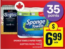 Food Basics Sponge Towels Paper Towel & Scotties Facial Tissue offer