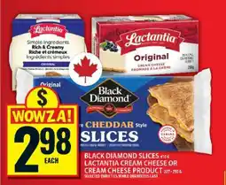 Food Basics Black Diamond Slices / Lactantia Cream Cheese offer