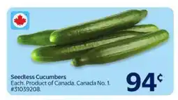 Walmart SEEDLESS CUCUMBERS offer