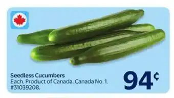 Walmart SEEDLESS CUCUMBERS offer