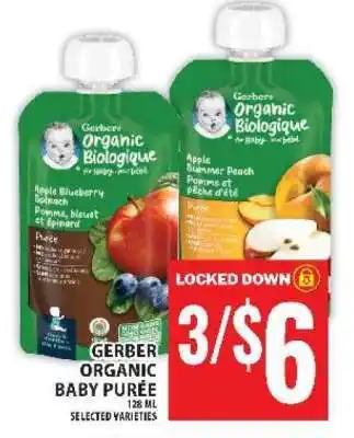 Food Basics GERBER ORGANIC BABY PURÉE offer