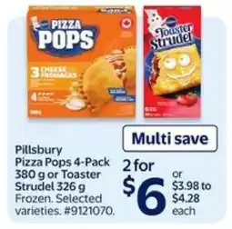 Walmart Pillsbury Pizza Pops 4-Pack 380 g or Toaster Strudel 326 g offer