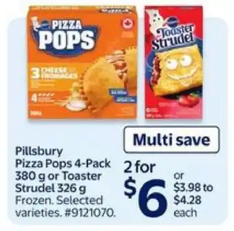 Walmart Pillsbury Pizza Pops 4-Pack 380 g or Toaster Strudel 326 g offer