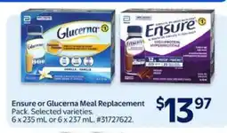 Walmart Ensure or Glucerna Meal Replacement Pack offer