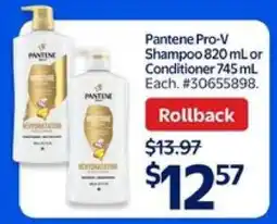 Walmart Pantene Pro-V Shampoo or Conditioner offer