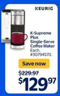 Walmart Keurig K-Supreme Plus Single-Serve Coffee Maker offer
