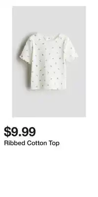 H&M Ribbed Cotton Top offer