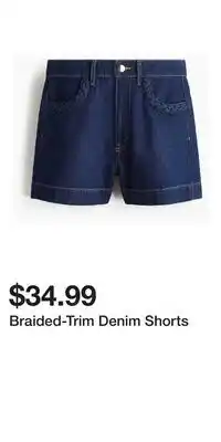 H&M Braided-Trim Denim Shorts offer
