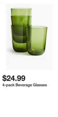 H&M 4-pack Beverage Glasses offer