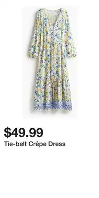 H&M Tie-belt Crêpe Dress offer