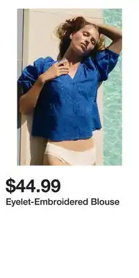 H&M Eyelet-Embroidered Blouse offer
