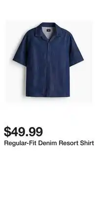 H&M Regular-Fit Denim Resort Shirt offer