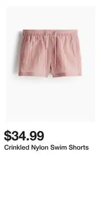 H&M Crinkled Nylon Swim Shorts offer