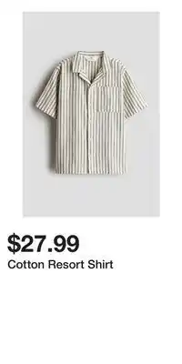 H&M Cotton Resort Shirt offer
