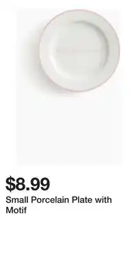 H&M Small Porcelain Plate with Motif offer