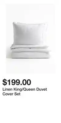 H&M Linen King/Queen Duvet Cover Set offer
