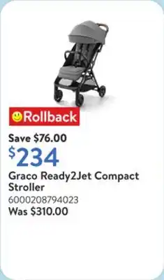Walmart Graco Ready2Jet Compact Stroller offer