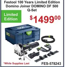 Atlas Tools & Machinery Festool 100 Years Limited Edition Domino Joiner DOMINO DF 500 Q-Set offer