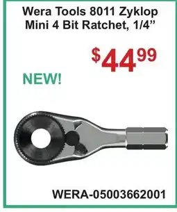 Atlas Tools & Machinery Wera Tools 8011 Zyklop Mini 4 Bit Ratchet, 1/4 offer
