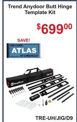 Atlas Tools & Machinery Trend Anydoor Butt Hinge Template Kit offer