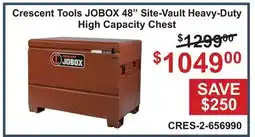 Atlas Tools & Machinery Crescent Tools JOBOX 48 Site-Vault Heavy-Duty High Capacity Chest offer