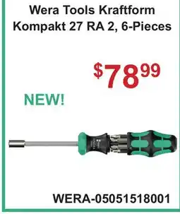 Atlas Tools & Machinery Wera Tools Kraftform Kompakt 27 RA 2, 6-Pieces offer