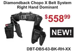 Atlas Tools & Machinery Diamondback Chopo X Belt System Right Hand Dominant offer