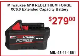 Atlas Tools & Machinery Milwaukee M18 REDLITHIUM FORGE XC6.0 Extended Capacity Battery offer