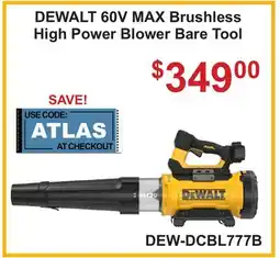 Atlas Tools & Machinery DEWALT 60V MAX Brushless High Power Blower Bare Tool offer