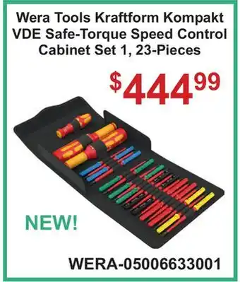 Atlas Tools & Machinery Wera Tools Kraftform Kompakt VDE Safe-Torque Speed Control Cabinet Set 1, 23-Pieces offer