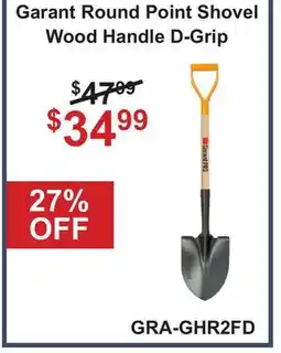 Atlas Tools & Machinery Garant Round Point Shovel Wood Handle D-Grip offer